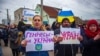 Митинг против российской оккупации в Геническе, 6 марта 2022 года. Иллюстрационное фото