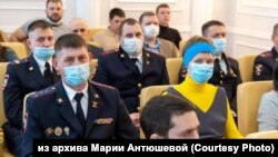 Мария Антюшева на пресс-конференции в МВД Красноярского края