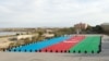 Azerbaijan -- Construction of the National Flag Square, Baku, 27Oct2008