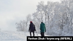 Заснеженное плато Ай-Петри: прогулка по «зимней сказке» (фотогалерея)