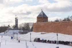 Прощание с Валентином Яниным в Великом Новгороде