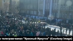 Митинг в Иркутске