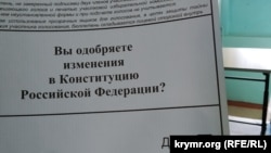 Бюллетень для голосования по поправкам в Конституцию РФ